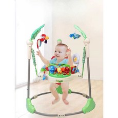 아기 점프의자 점퍼루 그네의자 점핑 근육성장, 대형 점핑의자 그린 모델 + 충전식버전+발패드