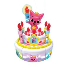 핑크퐁 생일케익 멜로디 생일초 촛불불기 초대카드, 단품, 1개