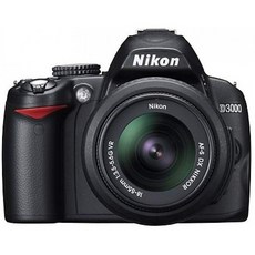 18-55mm f / 3.5-5.6G AF-S DX VR Nikkor 줌 렌즈가 장착 된 Nikon D3000 10.2MP 디지털 SLR 카메라, 단일상품