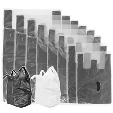 미소스틸 비닐봉투 비닐봉지 검정 흰색 5L ~ 75L 손잡이 봉지 봉투, 비닐봉투 4호(10L) 흰색 70매, 70개