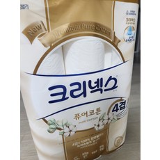 [신제품]크리넥스 퓨어코튼 4겹 국내생산 화장지 두루마리 휴지 25m X 30롤 X 1팩, [신제품]크리넥스 퓨어코튼 4겹 국내생산 화장지 두루마