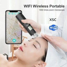 디지털현미경 두피현미경 무선 두피 피부 분석기 기계 얼굴 및 신체 전자 현미경 미용 건강 전문가 1000X, 1)A, 1개