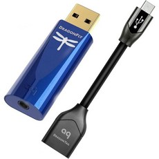 오디오퀘스트 드래곤플라이 코발트 USB 스틱 DAC 번들과 드래곤테일 A 암수 마이크로 수컷 - 오디오퀘스트드래곤플라이