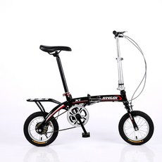 초경량 미니 접이식 폴딩 자전거 남녀어린이 미니벨로 가벼운자전거 출퇴근, 12인치 스페셜 블랙