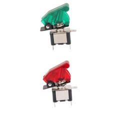 ZLD 쌍 자동차 트럭 보트 12 볼트 20A 토글 핀 SPST ON / OFF 스위치 녹색 + 빨간색 LED, 설명한대로, 녹색과 빨간색, 설명한대로