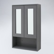 비쥬 원목 욕실장(그레이)/욕실수납장/수건장, 그레이, 1개