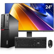 Lenovo 컴퓨터 데스크톱 PC 새로운 24인치 모니터 인텔 Core i76700 32GB RAM 512GB SSD + 2TB HDD 2GB 그래픽 카드 HDMI WiFI 무 - 인텔i76700