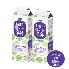 매일유업 소화가 잘되는 우유 저지방, 930ml, 2개