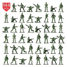 PROLOSO Toy Soliders Green Army Men Action Figures Plastic Army Men Sets Military Toys Various Pose, One Color_One Size, One Color_One Size, 상세 설명 참조0