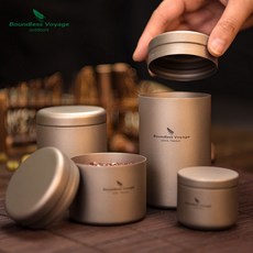 초경량 캠핑용 티타늄 차 보관함 35ml 80ml 120ml 200ml, A. 35ml Ti3200D (파우치 없음), 1개