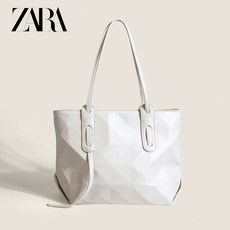 [100% 정품] ZARA 자라 기하학 퀼팅 쇼퍼 대용량 숄더 토트백