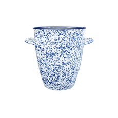 Creative Co-Op DF2827 Metal Splatterware Solid Rim and Handles Crock Blue Creative Co-Op DF2827 금속, 1개