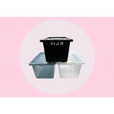 다이노다이쏘/JIF 지곤 적재형케이 중사이즈 /블랙 투명 파충류사육장 도마뱀사육장, 몸통만, 올블랙, 1개