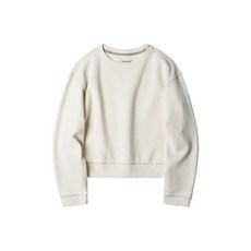 남자 여자 맨투맨 스웨트 셔츠 러프사이드 W Crewneck Cropped Shirt Ivory