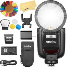 GODOX 카메라 조명 스튜디오 사진 촬영 고독스 V1 Pro N Round Head 플래