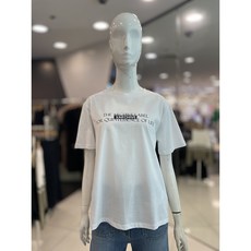 보브 VOV 레터링 프린트 코튼 티셔츠 블랙 7124240700