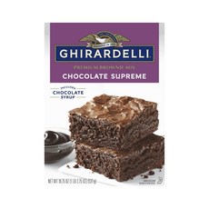 18.75 Ounce (Pack of 2) Chocolate Ghirardelli Ch 18.75온스(2팩) 초콜릿 기라델리 초콜릿 수프림 브라우니 믹스(2팩) 18.75온, 2개, 531g