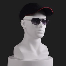 모자 VR 페이크 인 모형 소품 안경 유리 스틴 남자 T04, T04아 화이트 정부측 표기함