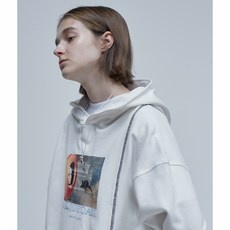 LIGHTASAFEATHER18AW 와이드 루즈핏 패치워크 컷팅 유화그림 프린팅맨투맨