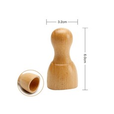 나무 테라피 바디 마사지 도구 발 얼굴 어깨 목 핸드 푸시 롤러 마사지기 진정, T05-05, 1개, 1.05