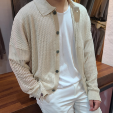 남자여름긴팔니트