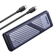 UGREEN 유그린 20Gbps NVME/STAT M.2 SSD 외장하드 케이스 알루미늄 재질 USB3.2 Gen2x2 C타입 연결 M 및 B&M 키 지원, 1개