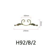 철단조부속 3 시리즈 단조난간대 부속 철단조 난간동자 계단 메란다 휀스 방범창, H92/B/2, 1개