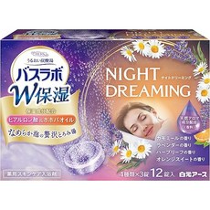 Hakugen Earth 시라모토 어스 HERS 바스라보 W 보습 NIGHT DREAMING 12정입 탄산 입욕제 스킨케어, 1개