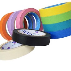 유로셀 종이 마스킹테이프 노랑 20MM X 40M 페인트작업 컬러, 1개