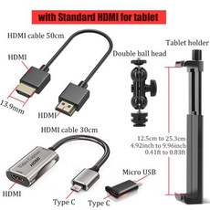 230204 쿠팡 DSLR카메라 BFOLLOW-안드로이드 전화 태블릿 카메라 모니터 캠코더 HDMI 어댑터 Vlog 유튜버, 06 Tablet Standard HDMI, 06 Tablet Standard HDMI