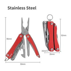 NexTool 야외 멀티툴용 미니 플래그십 다기능 도구 접이식 EDC 수공구 스크루드라이버 플라이어 병따개, 1개, 2) Red Mini Flagship