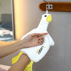 regn 보들보들 초극세사 오리 핸드타올 귀여운 오리타올 3종 어린이집 수건, 베이지, 1개