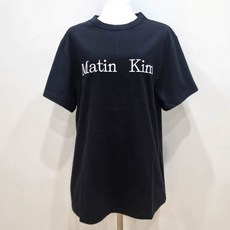 마뗑킴 MATIN KIM 로고 탑 티셔츠 루즈핏 박스티 BLACK MK2400TS042MBB