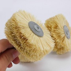 연마재 sisal 필라멘트 헤드 휠 브러시 목공 금속 석재 목재 용 내구성 폴란드어 벤치 그라인더, 1개