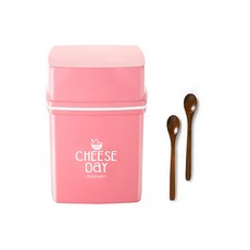 로이첸 치즈메이커 + 옻칠 미니스푼 2P, 1세트, 핑크