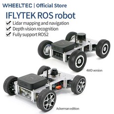 WHEELTEC IFLYTEK ROS robot Ackerman fourwheel drive SLAM mapping navigation smart car chassis Jetson, 13.4H M10remote control