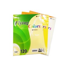 A4 플라잉칼라 120g 20매 모음집, 01흰눈색