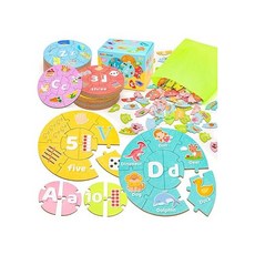 ABC Alphabet and Number Puzzle Educational Preschool Learning Toys for Toddlers Montessori Toys Si, one option, one option