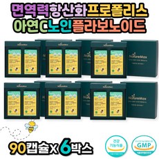 면역력 항산화 프로폴리스아연C 노인 플라보노이드 고용량 건강기능식품 온가족 프로폴리스아연비타민C 셀레늄 활력 시니어 실버 어르신 브라질산 그린프로폴리스 100% 캡슐 면역력영양제, 1개