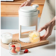 가정용 슬러시 얼음가는 기계 제빙 빙수 수동 스무디, 상세 페이지 참고, 수동 슬러기 기계+얼음틀 2개, 1개