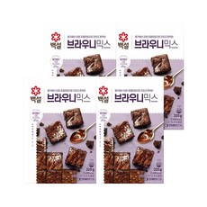 백설 브라우니믹스 320g x4개, 4개