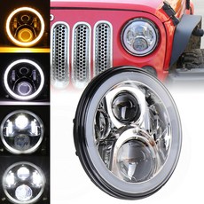7인치50W LED전조등-헤드라이트 지프랭글러JK TJ, 기본, 1개