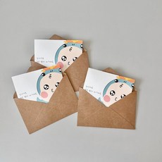 우가차차486 뱀띠 임밍아웃 카드 볼따구뱀 + 카드봉투