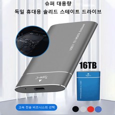 메탈 외장하드 16tb 핸드폰 컴퓨터 500g 외장 스토리지 고속 2t 솔리드 스테이트 기계 하드 320g, 블랙