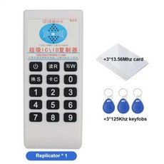 키카드 복사기 휴대용 주파수 125Khz-13.56MHZ 복제기 RFID NFC IC 카드 리더 및 라이터 액세스 태그 5577, [02] 2, 1) Replicator and 6card