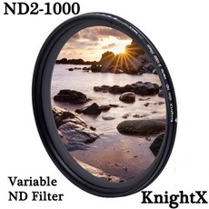 KnightX-ND2 에서 ND1000 페이더 가변 ND 필터 캐논 니콘에 맞게 조정 가능 49mm 52mm 55mm 58mm 62mm 67mm 72mm 77mm, 07 72mm
