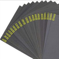 230x280mm 사각 방수 종이 사포 표면 샌딩 페이퍼 연마지 빼빠 페파 폴리싱 1000방, 1개