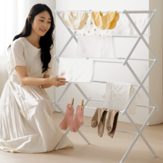 리스페토 빨래건조대 튼튼한 접이식 건조대, 올화이트 올화이트