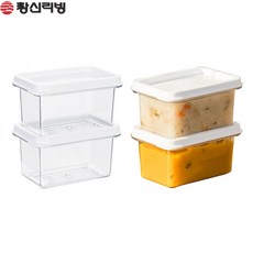 [창신리빙] 시스템 소분용기 (소) 2호 세트 180ml 2개 냉장고를 부탁해, 1개