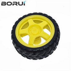 감속 DC 모터 + 지지 휠 스마트 자동차 섀시 모터 로봇 자동차 휠 패키지 당 1 로트, 1개, 01 Wheel